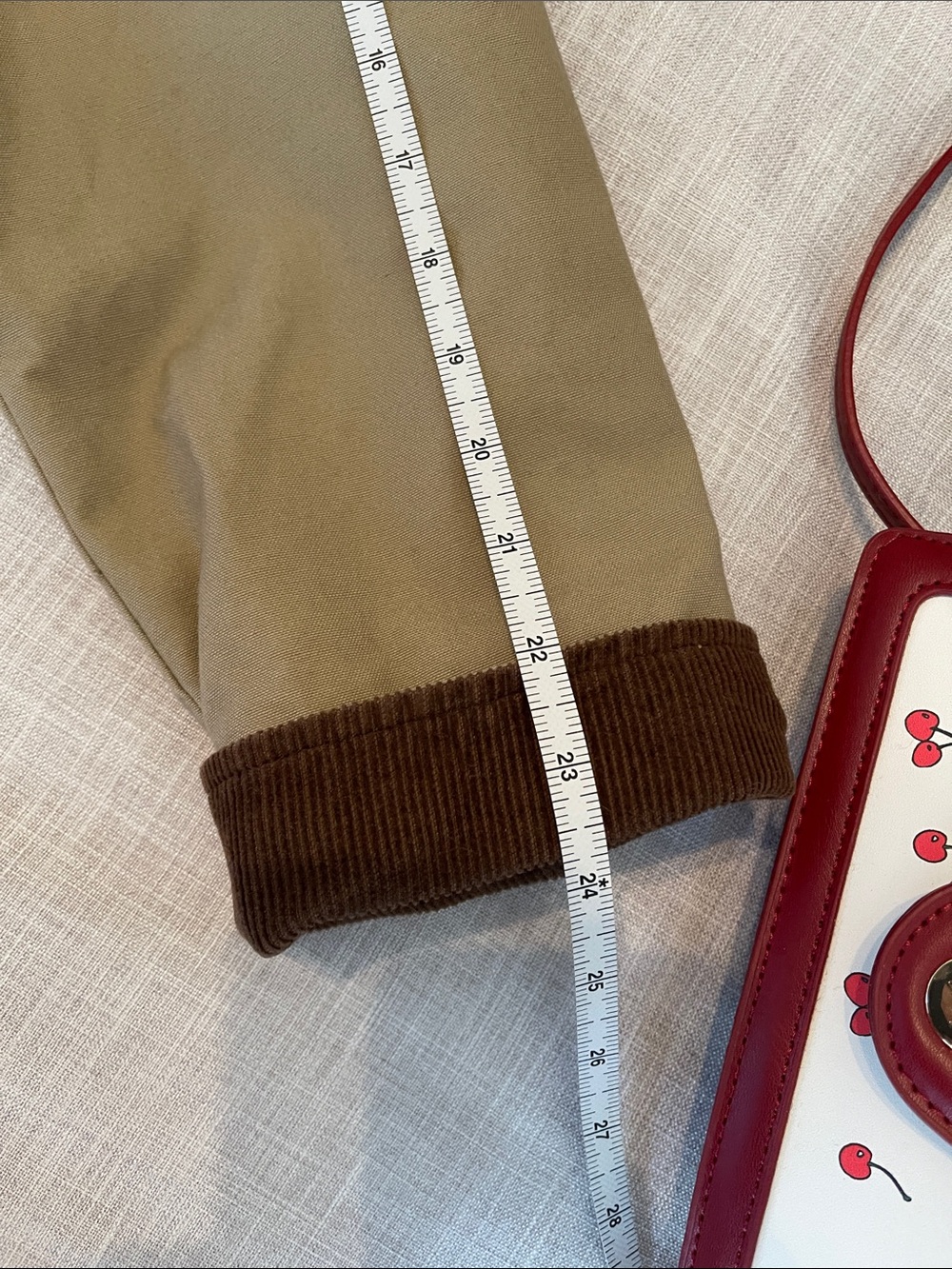 L.L. Bean Women's Tan Canvas Utility Jacket with Brown Corduroy Collar - Picture 11 of 13
